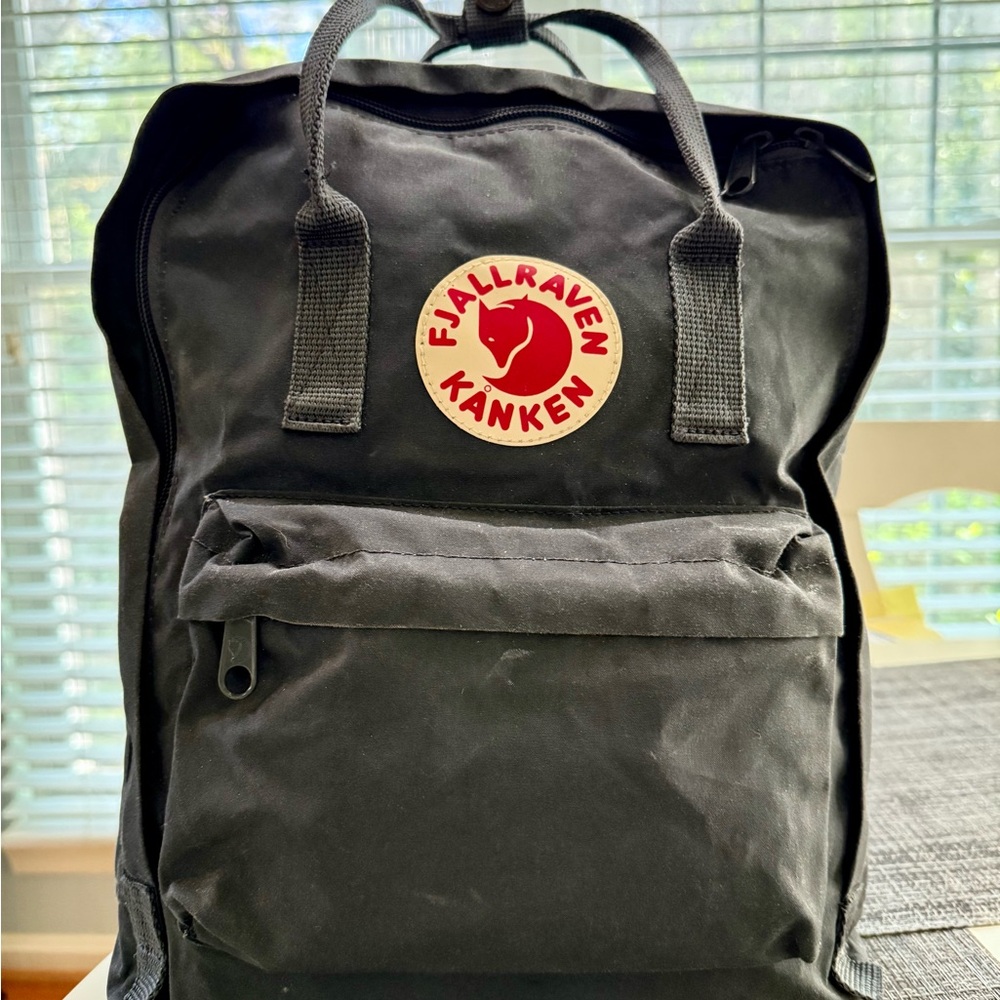 Fjallraven Kånken Classic Black Backpack Navy Blue Used condition